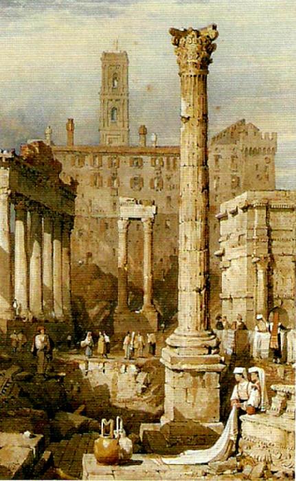 Samuel Prout rome the forum Germany oil painting art